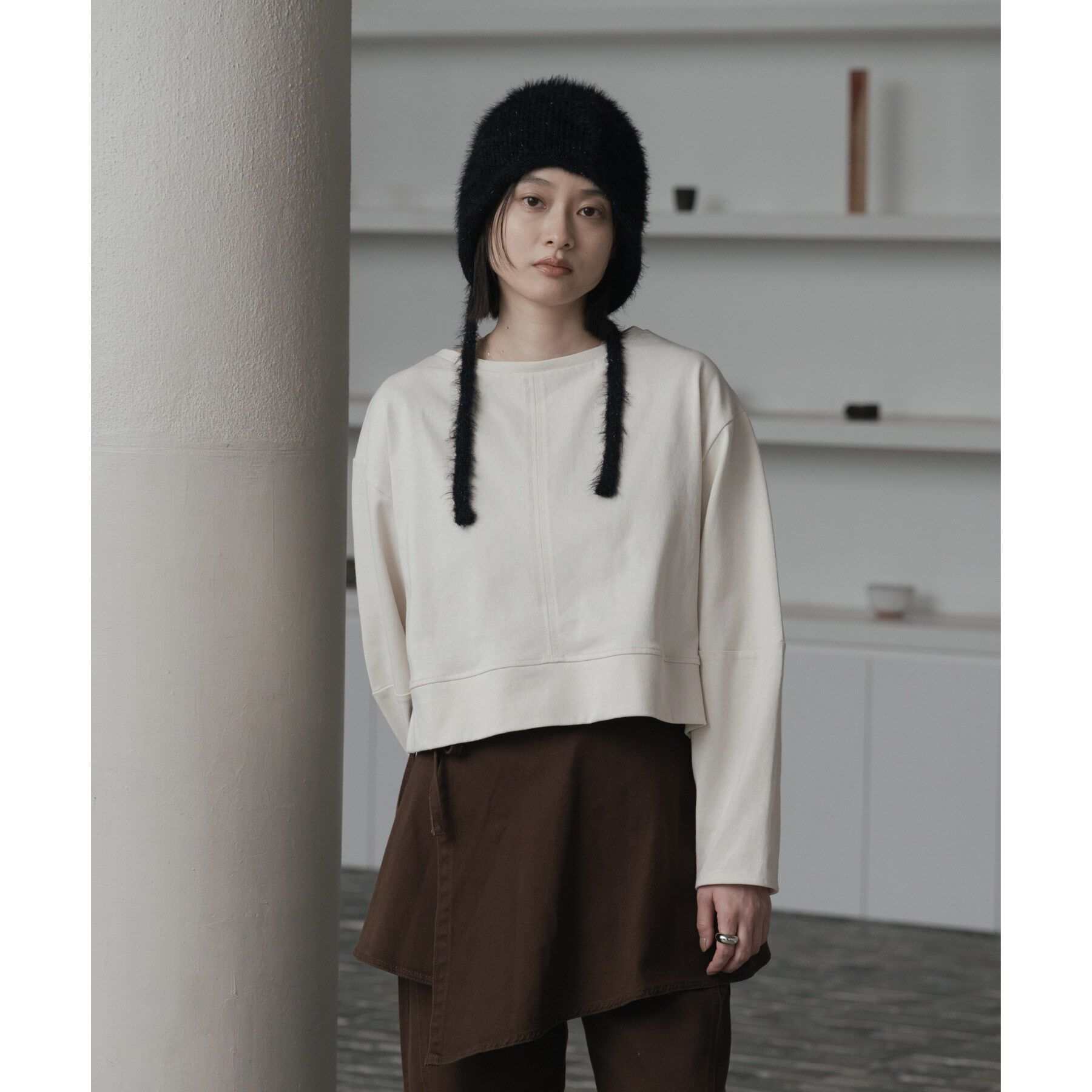 GALLEST「ロングスリーブフォルムカットソー」|Tシャツ・カットソー|オフホワイト(003