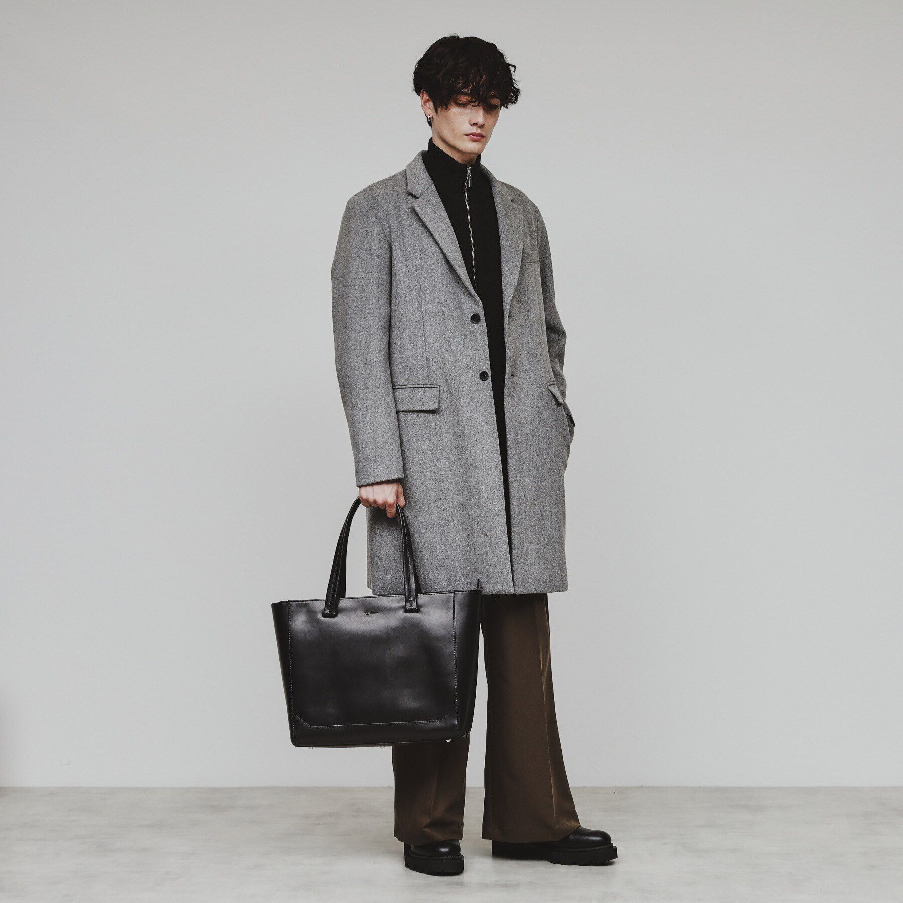 tk.TAKEO KIKUCHI「Refined Leather トートバッグ/ビジネス/A4収納可/ONOFF兼用」|トートバッグ|