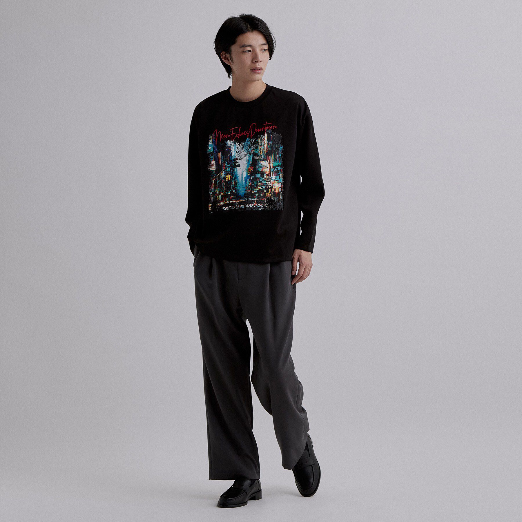 tk.TAKEO KIKUCHI「ブラシ刺繍長袖Tシャツ」|Tシャツ・カットソー|