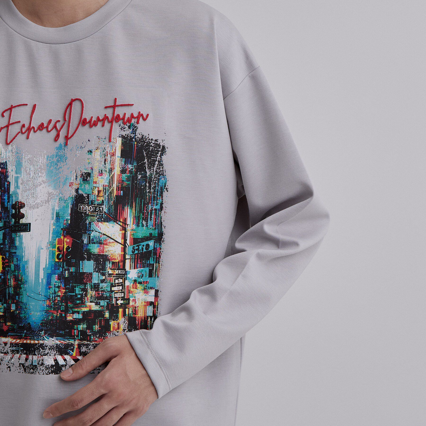 tk.TAKEO KIKUCHI「ブラシ刺繍長袖Tシャツ」|Tシャツ・カットソー|