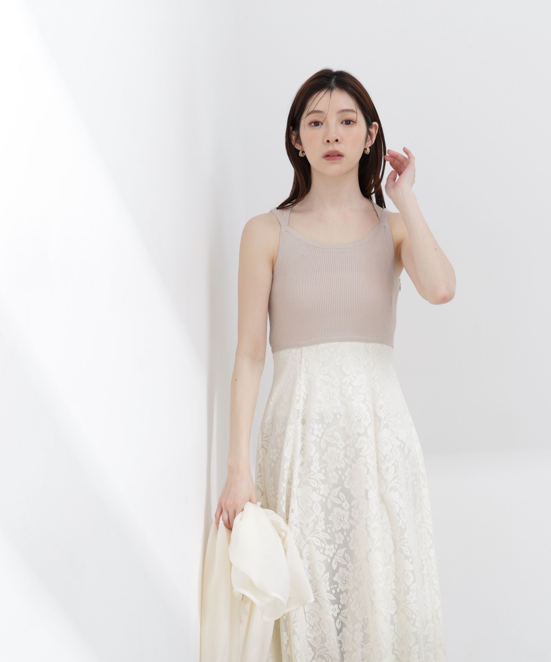 PROPORTION BODY DRESSING「ニットドッキングレースワンピース 26SS」|ワンピース|