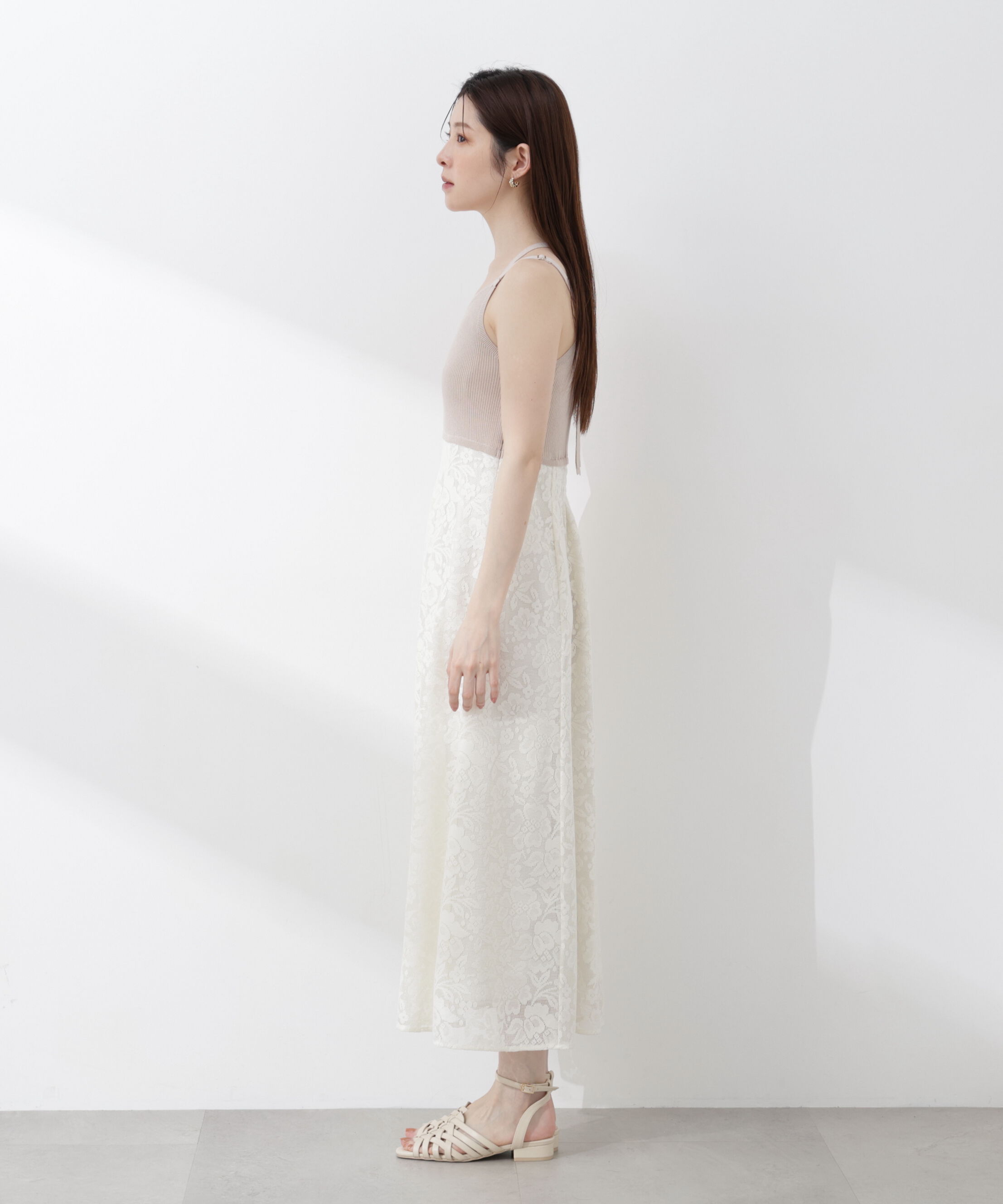 PROPORTION BODY DRESSING「ニットドッキングレースワンピース 26SS」|ワンピース|