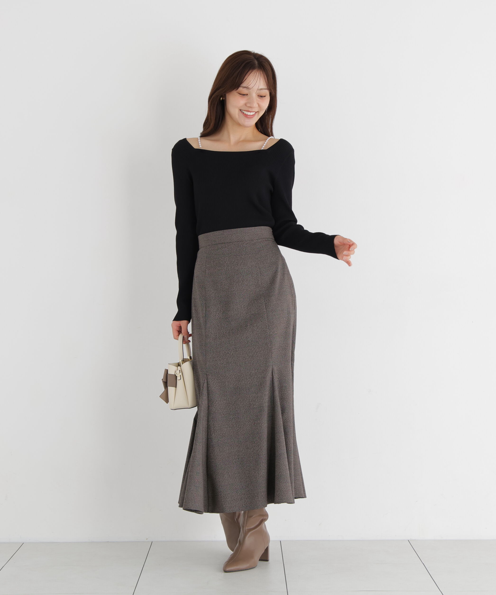 PROPORTION BODY DRESSING「パールチェーン付きニットトップス」|ニット・セーター|