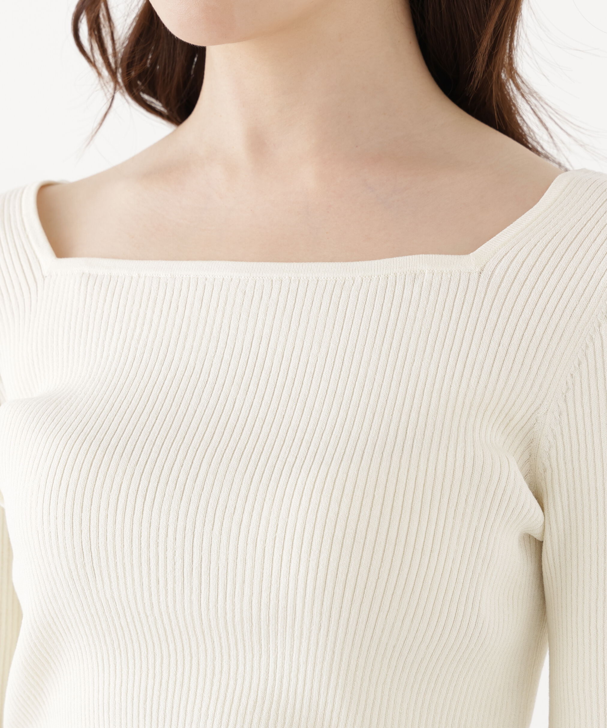 PROPORTION BODY DRESSING「パールチェーン付きニットトップス」|ニット・セーター|