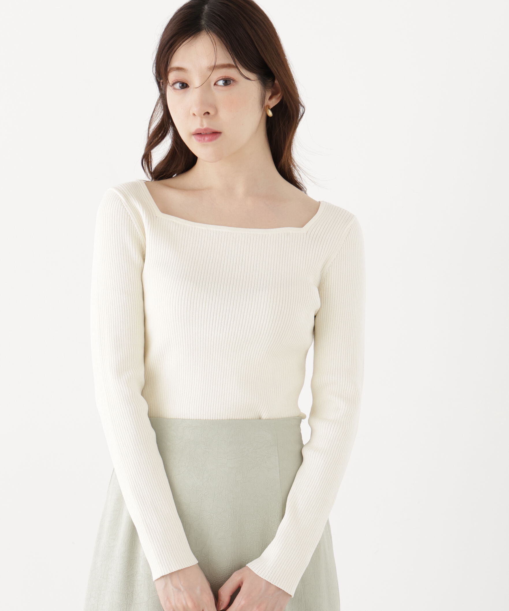 PROPORTION BODY DRESSING「パールチェーン付きニットトップス」|ニット・セーター|