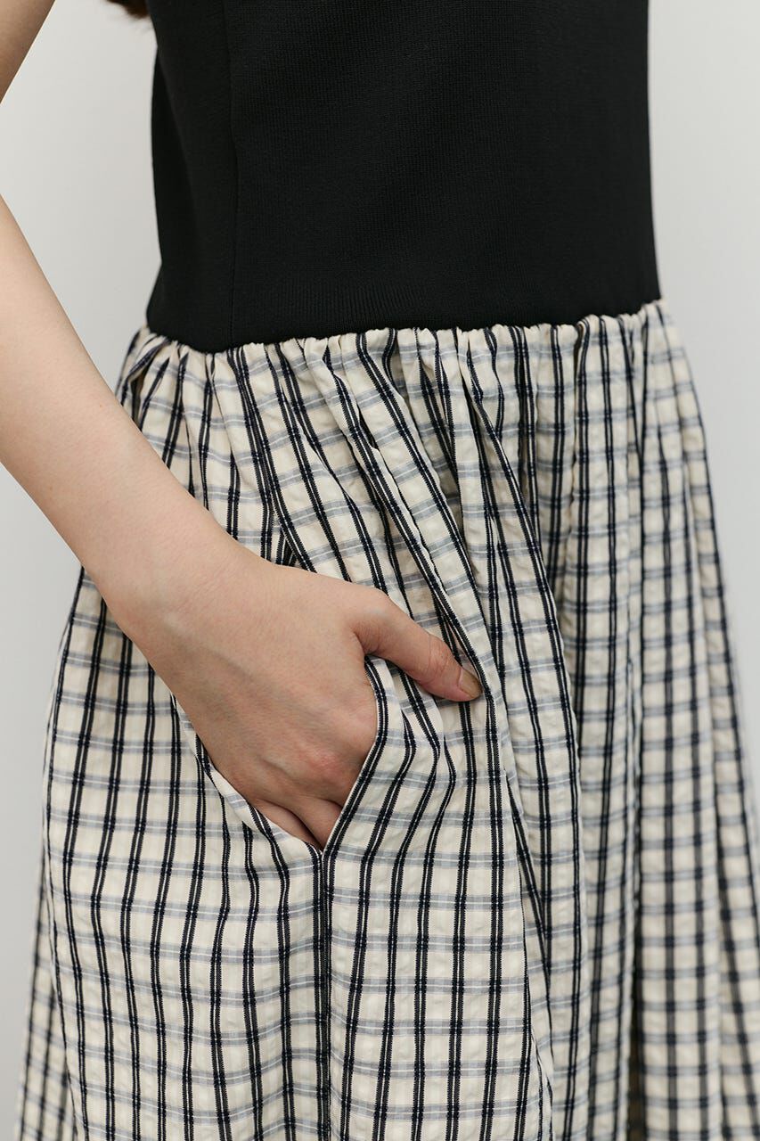 STYLEMIXER「ドッキングチェックワンピース」|ワンピース|