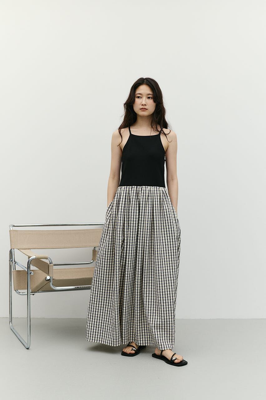 STYLEMIXER「ドッキングチェックワンピース」|ワンピース|