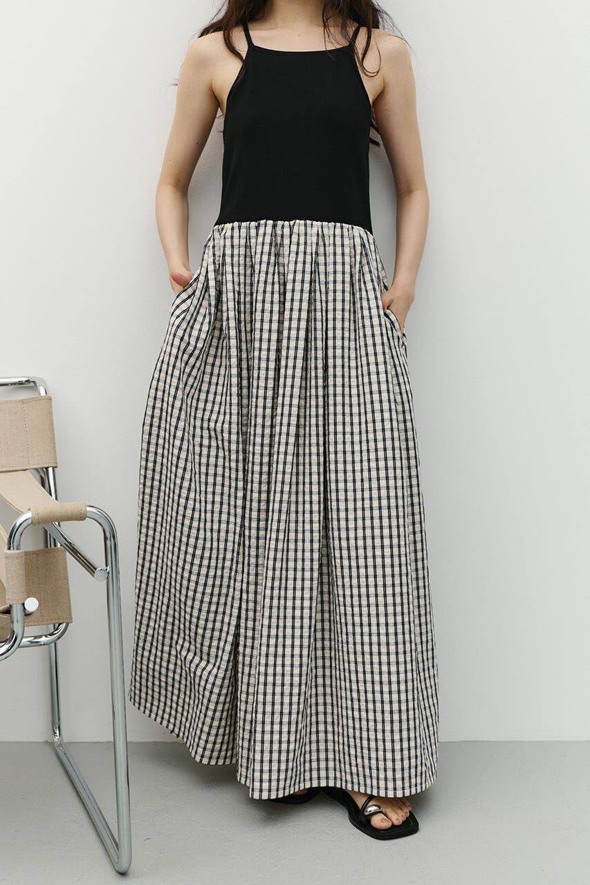 STYLEMIXER「ドッキングチェックワンピース」|ワンピース|