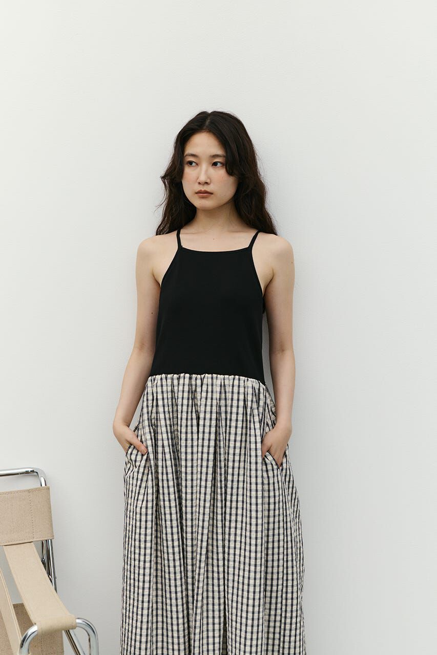 STYLEMIXER「ドッキングチェックワンピース」|ワンピース|