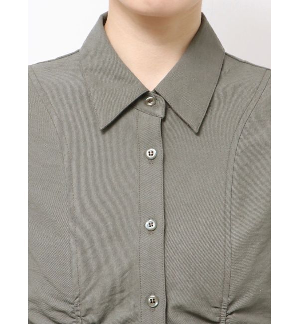 CALNAMUR「ギャザリングシャツミニワンピース」|ワンピース|