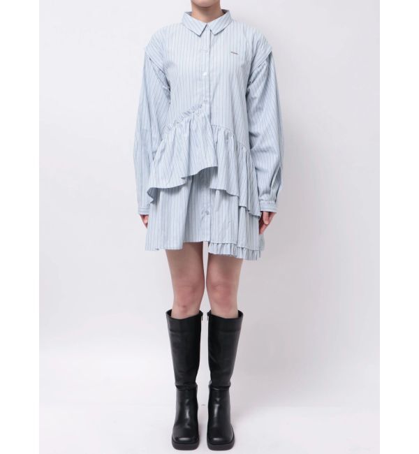 CALNAMUR「ストライプティアードワンピース」|ワンピース|