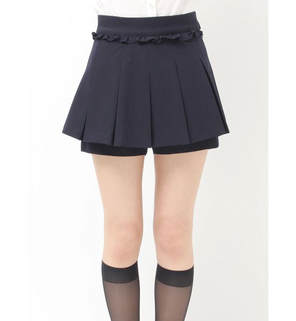 CALNAMUR「タックプリーツレイヤードミニパンツ」|スカート|