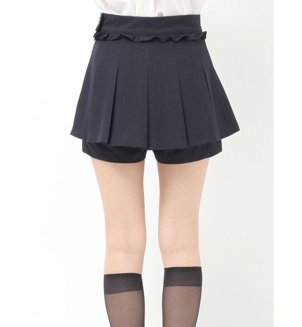 CALNAMUR「タックプリーツレイヤードミニパンツ」|スカート|