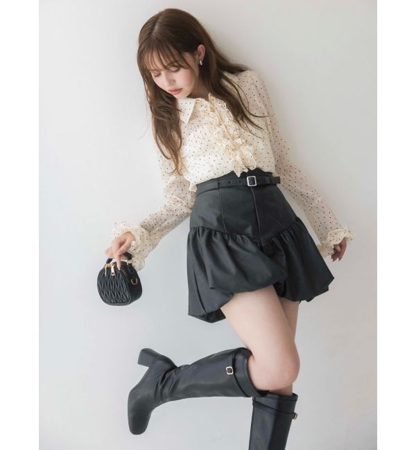 dazzlin「シュリンクフラワーショートシャツ」|シャツ・ブラウス|