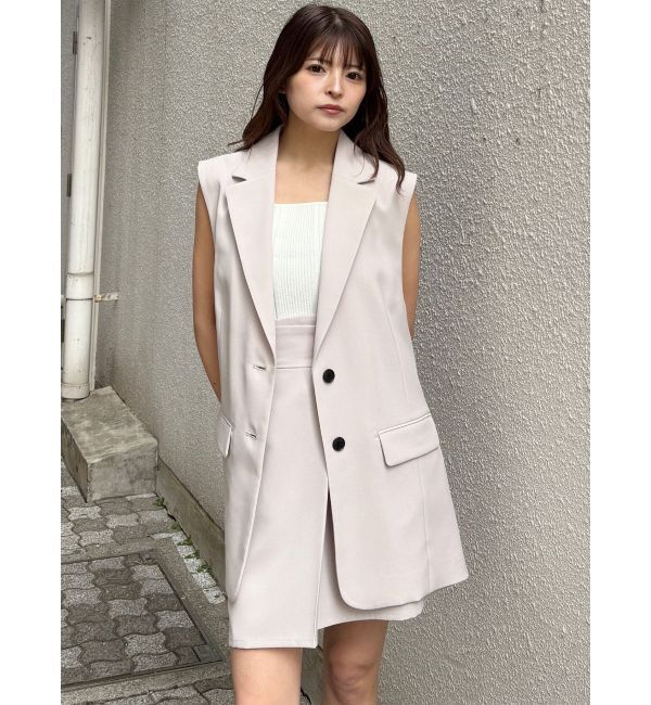 MURUA「スクエアキーネックリブニットタンク」|タンクトップ|