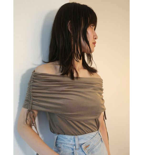 LAGUNAMOON「ライトベロアオフショルトップス」|Tシャツ・カットソー|