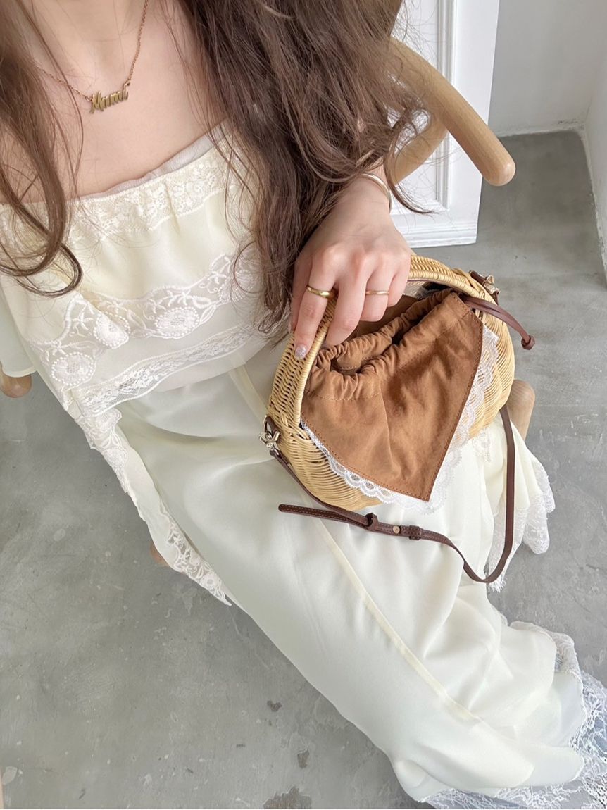 SNIDEL「シルキーシフォンレースキャミワンピース」|ワンピース|