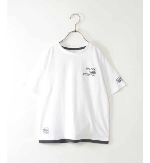 ikka kids「裾レイヤープリントアソートTシャツ 2（120~160cm）」|Tシャツ・カットソー|オフホワイト