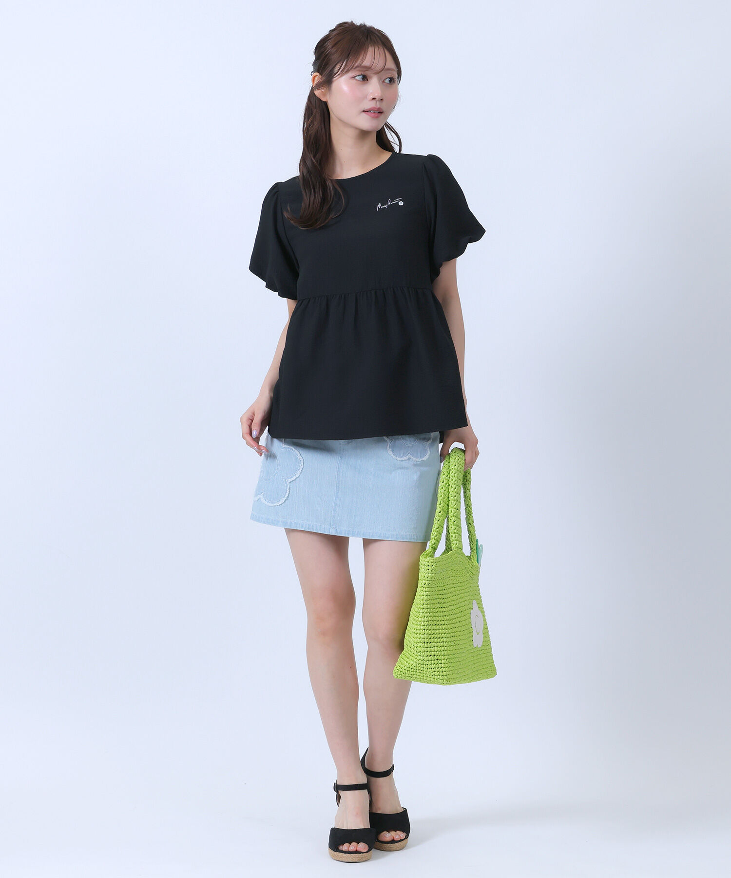MARY QUANT「クロッシェラフィアライク トート」|トートバッグ|