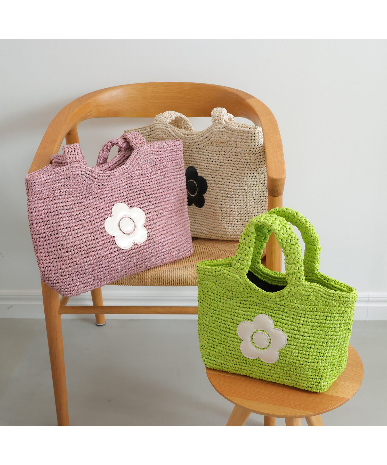 MARY QUANT「クロッシェラフィアライク トート」|トートバッグ|