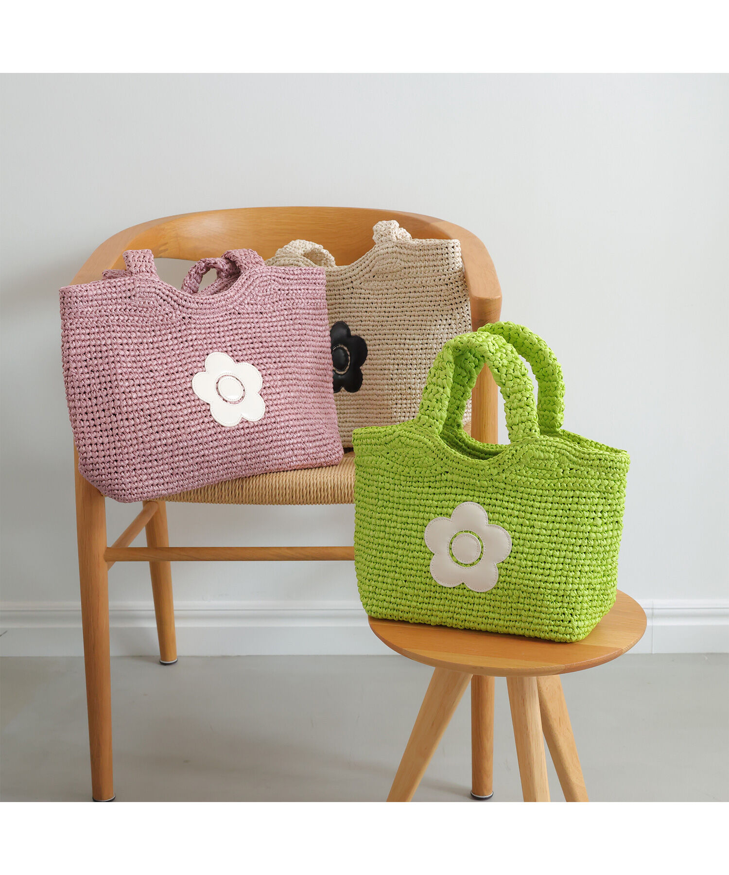 MARY QUANT「クロッシェラフィアライク ミニトート」|トートバッグ|