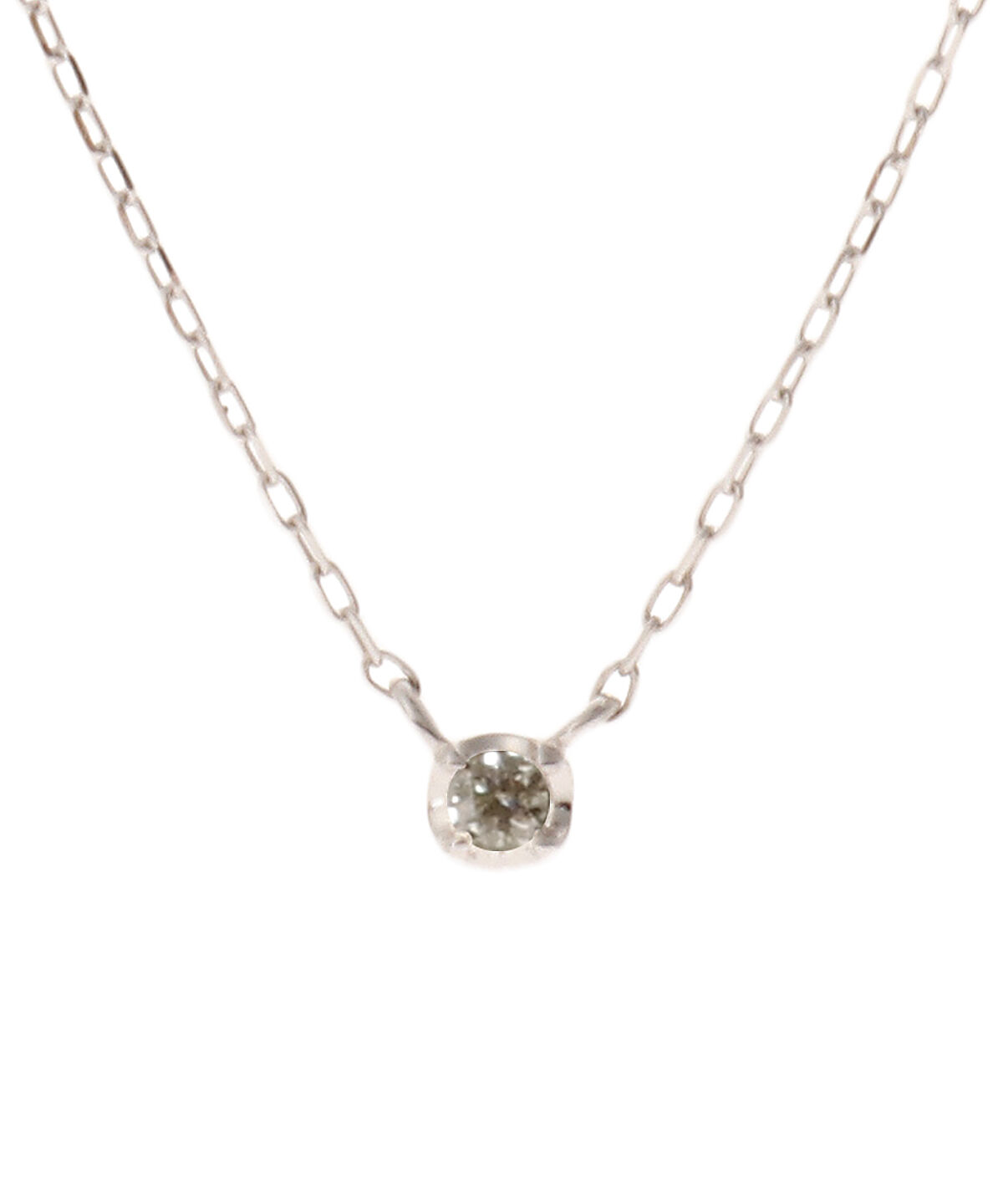 Samantha Tiara「K10 WG １石ダイヤモンド ネックレス」|ネックレス|