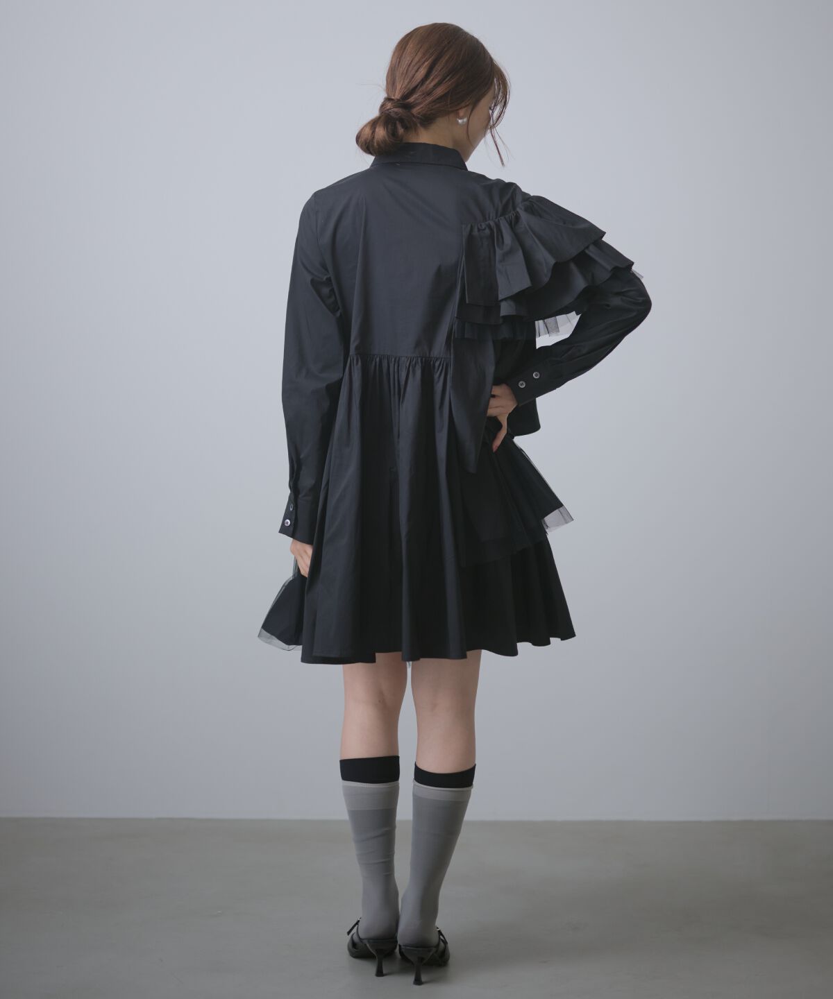 アンドクチュール「アシメラッフルミニワンピース」|ワンピース|