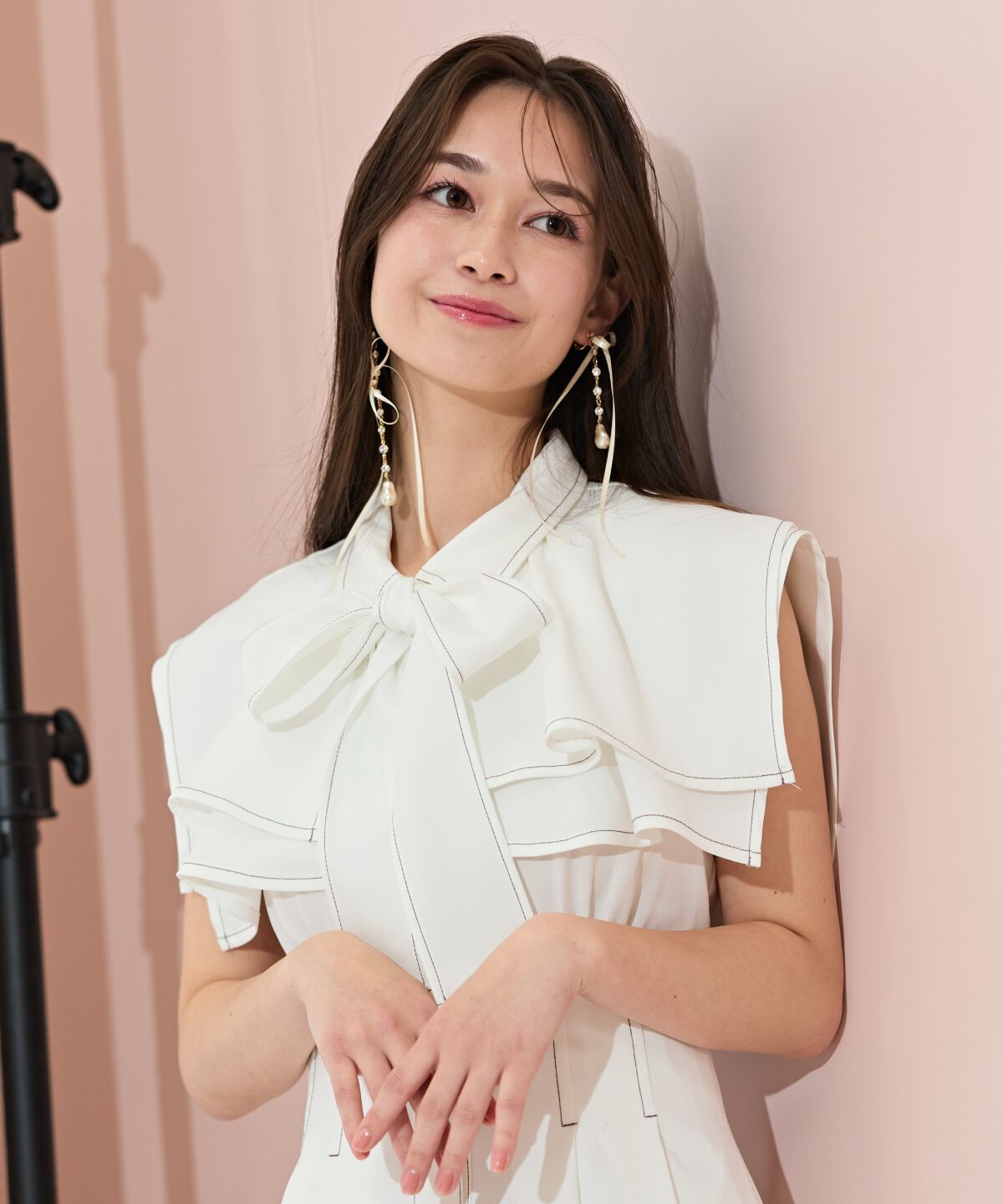WILLSELECTION「スクエアラッフルシャツワンピース」|ワンピース|
