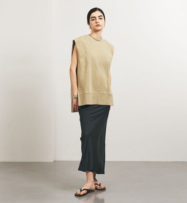 UNITED ARROWS「＜TO UNITED ARROWS＞HATAKE ウラケ ノースリーブ カットソー」|Tシャツ・カットソー|BEIGE