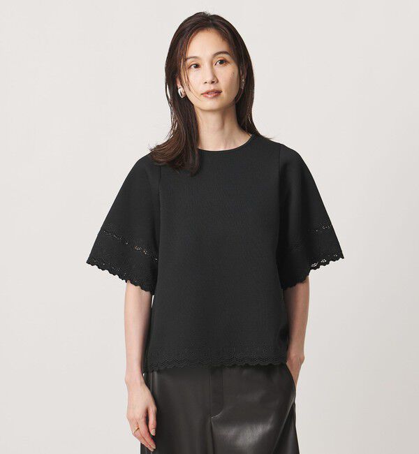 UNITED ARROWS「カットワーク スカラップ プルオーバー ニット ‐ウォッシャブル‐」|ニット・セーター|