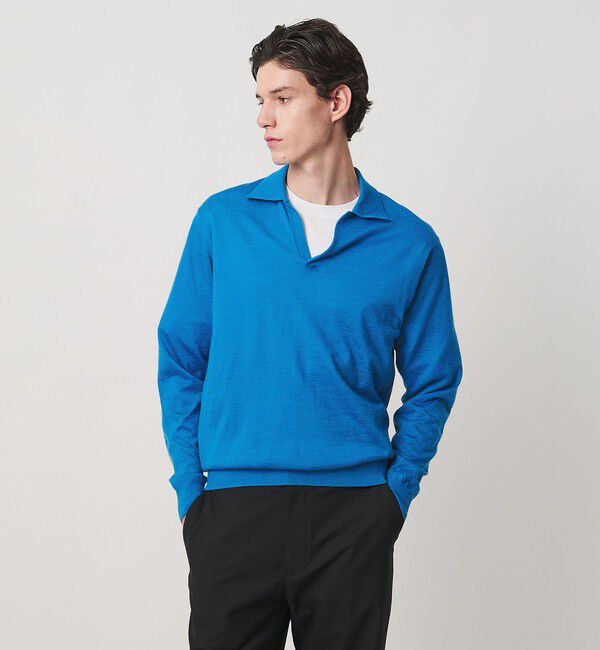 UNITED ARROWS「アルパカ/ウール スキッパー ニット」|ニット・セーター|COBALT