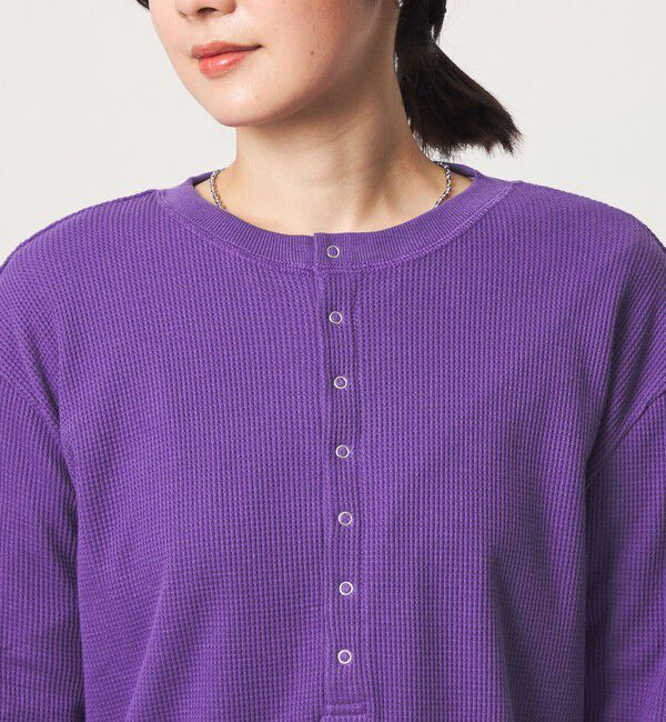UNITED ARROWS green label relaxing「【WEB限定】＜at ease＞ワッフル ヘンリーネック ロングスリーブ カットソー」|Tシャツ・カットソー|