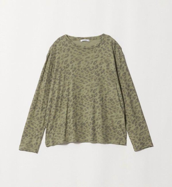 BEAUTY&YOUTH UNITED ARROWS「コットン レオパードロングスリーブ プルオーバー」|Tシャツ・カットソー|OLIVE