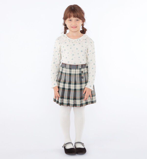 SHIPS KIDS「SHIPS KIDS:100～130cm / フラワー テキスタイル 長袖 TEE」|Tシャツ・カットソー|