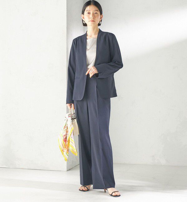 SHIPS for women「〈手洗い可能〉2WAY サテン &times; カットソー スクエア タンクトップ」|タンクトップ|
