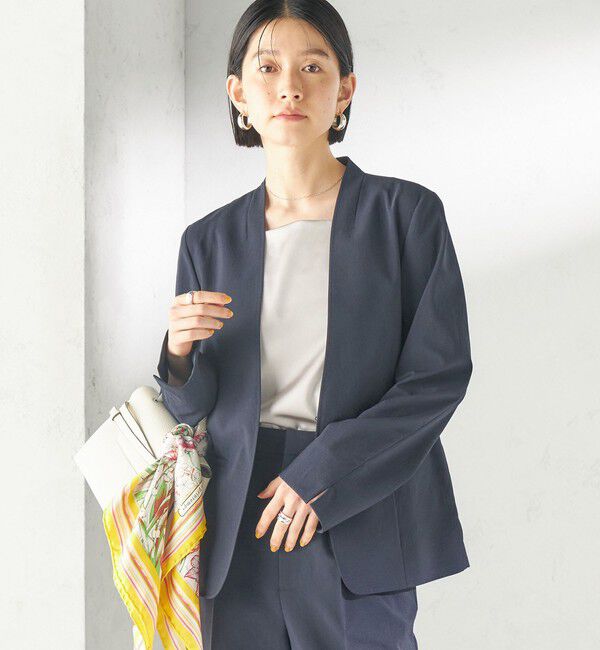 SHIPS for women「〈手洗い可能〉2WAY サテン &times; カットソー スクエア タンクトップ」|タンクトップ|