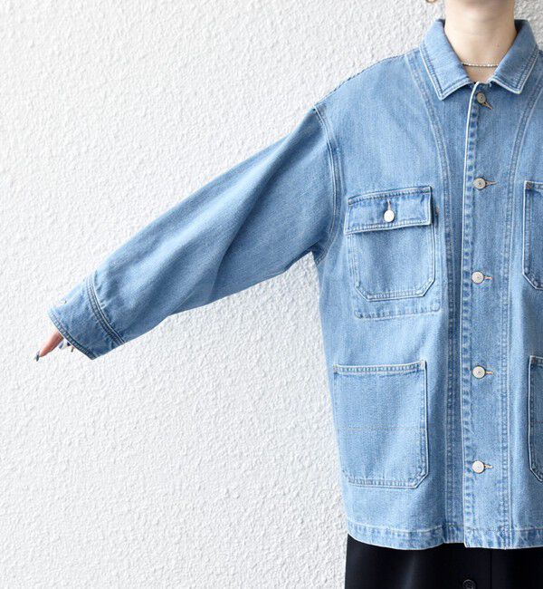 SHIPS any「SHIPS any:〈洗濯機可能〉ルーズ デニム カバーオール ジャケット［SHIPS any DENIM］」|デニムジャケット|