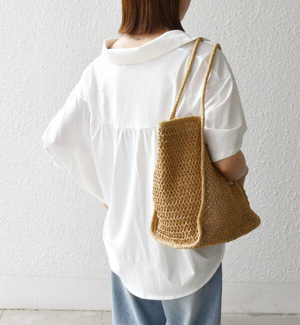 SHIPS any「SHIPS any:〈洗濯機可能〉ジャージー ワイド スキッパー ポロ プルオーバー」|Tシャツ・カットソー|