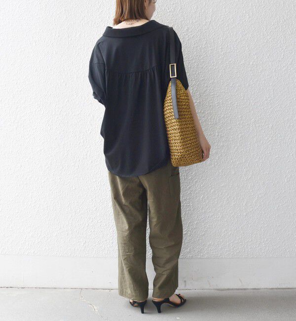 SHIPS any「SHIPS any:〈洗濯機可能〉ジャージー ワイド スキッパー ポロ プルオーバー」|Tシャツ・カットソー|