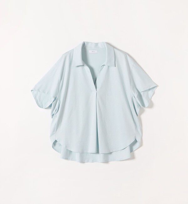 SHIPS any「SHIPS any:〈洗濯機可能〉ジャージー ワイド スキッパー ポロ プルオーバー」|Tシャツ・カットソー|