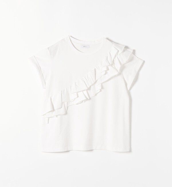 SHIPS any「SHIPS any:〈洗濯機可能〉ジャージー フリル TEE」|Tシャツ・カットソー|
