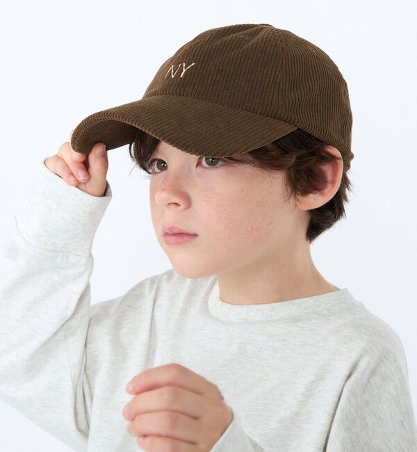 SHIPS KIDS「SHIPS KIDS:コーデュロイ ロゴ キャップ」|キャップ・キャスケット|