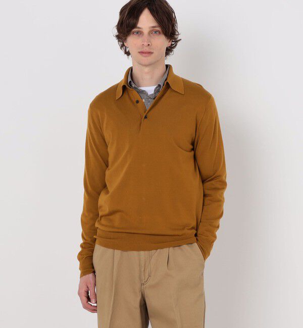 TOMORROWLAND MENS「TOMORROWLAND tricot スーパーファインメリノウール ニットポロ S-WOOL」|ポロシャツ|