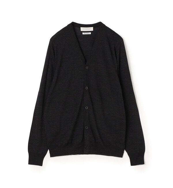 TOMORROWLAND MENS「TOMORROWLAND tricot スーパーファインメリノウール Vネックカーディガン S-WOOL」|カーディガン|17 チャコールグレー