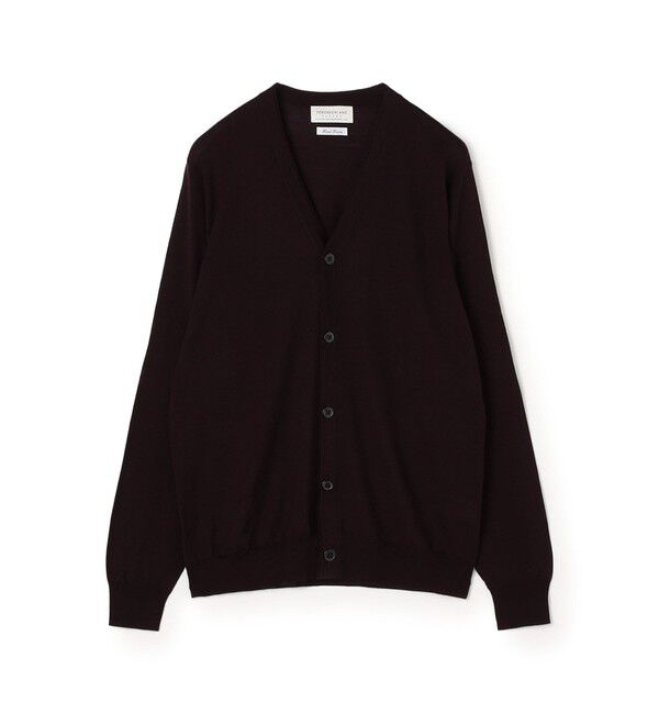 TOMORROWLAND MENS「TOMORROWLAND tricot スーパーファインメリノウール Vネックカーディガン S-WOOL」|カーディガン|79 ボルドー