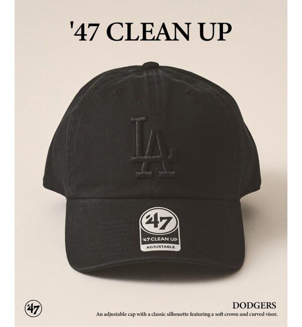 417 EDIFICE「47 CLEAN UP DODGERS」|キャップ・キャスケット|ブラック