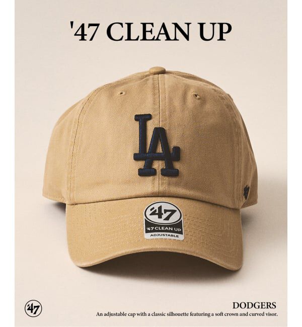 417 EDIFICE「47 CLEAN UP DODGERS」|キャップ・キャスケット|ベージュ A