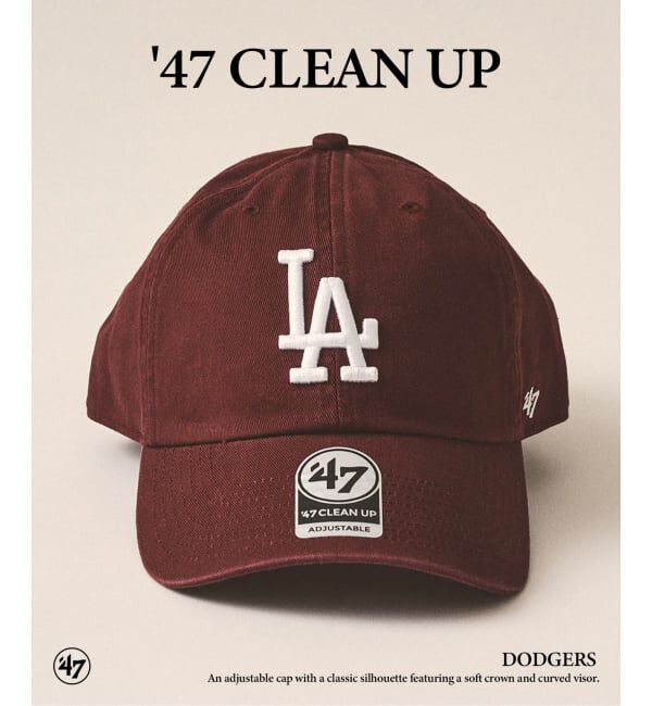 417 EDIFICE「47 CLEAN UP DODGERS」|キャップ・キャスケット|ボルドー