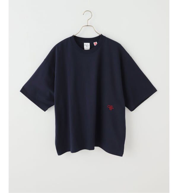 JOURNAL STANDARD「別注【COTTON RESEARCH CLUB】OVER FIT TEE」|Tシャツ・カットソー|ネイビー