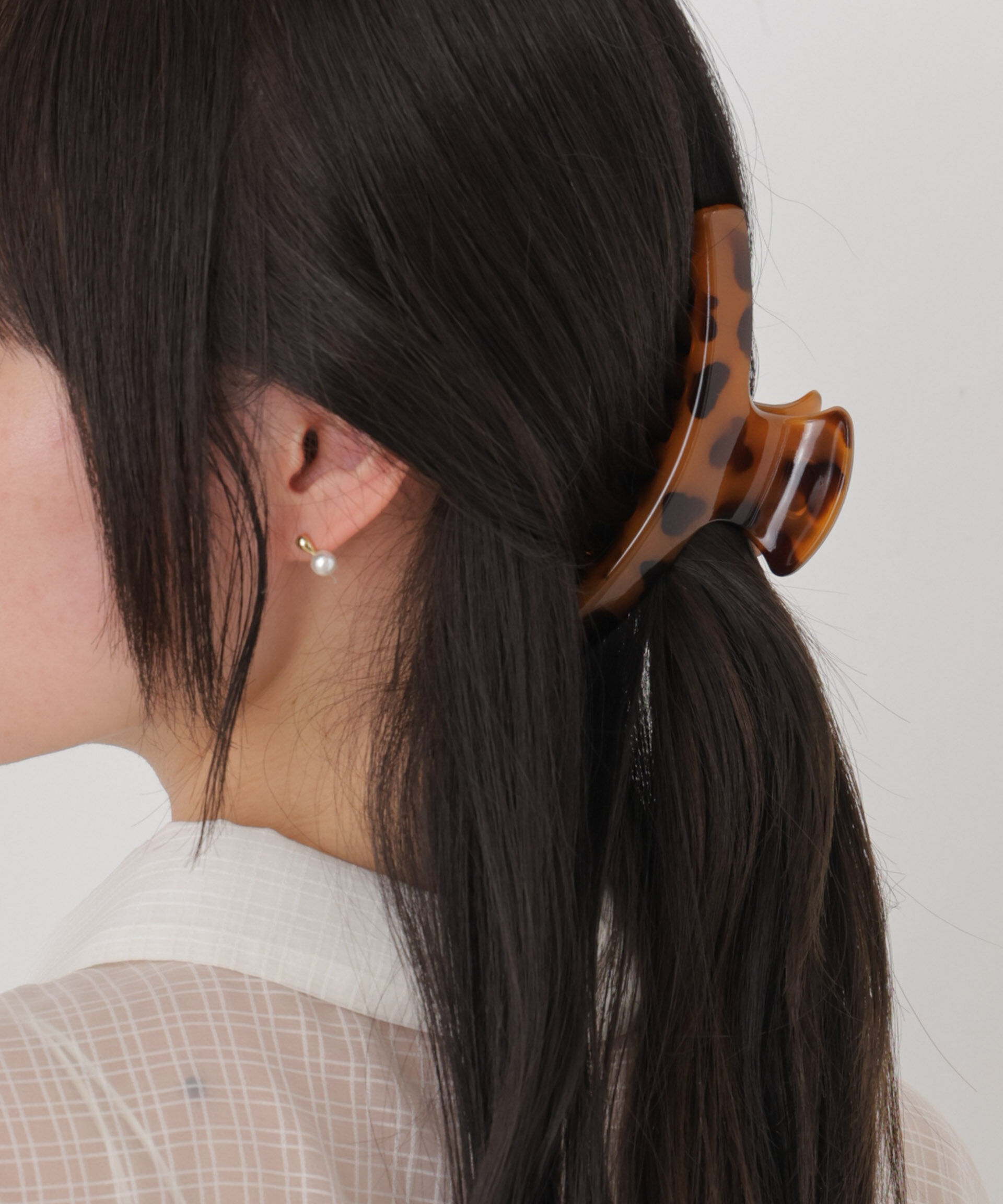 NANO universe「マーブルヘアクリップ」|その他|ブラウン
